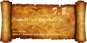 Tumbász Barabás névjegykártya